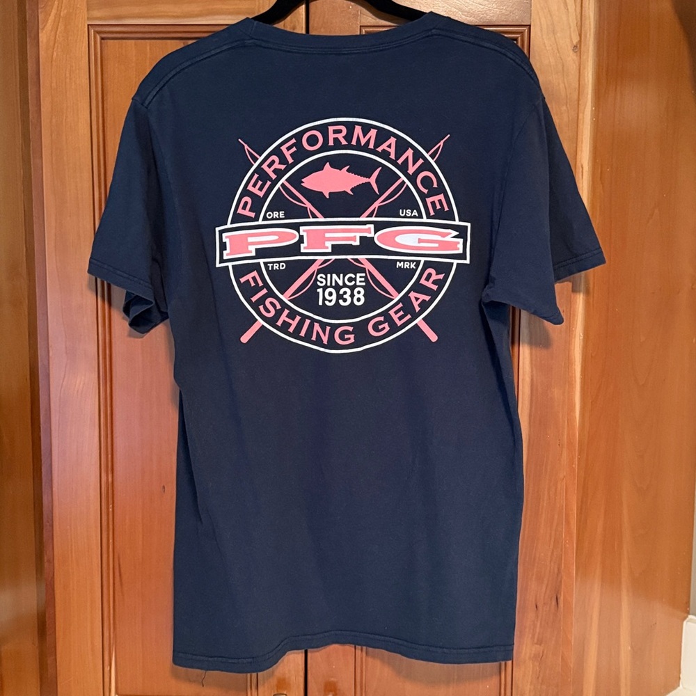 Columbia Performance Fishing Gear Men’s Navy Tee Size M